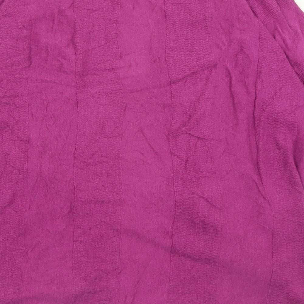Monsoon Womens Purple V-Neck  Viscose Cardigan Jumper Size S