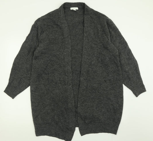 h7m Womens Grey V-Neck  Acrylic Cardigan Jumper Size S