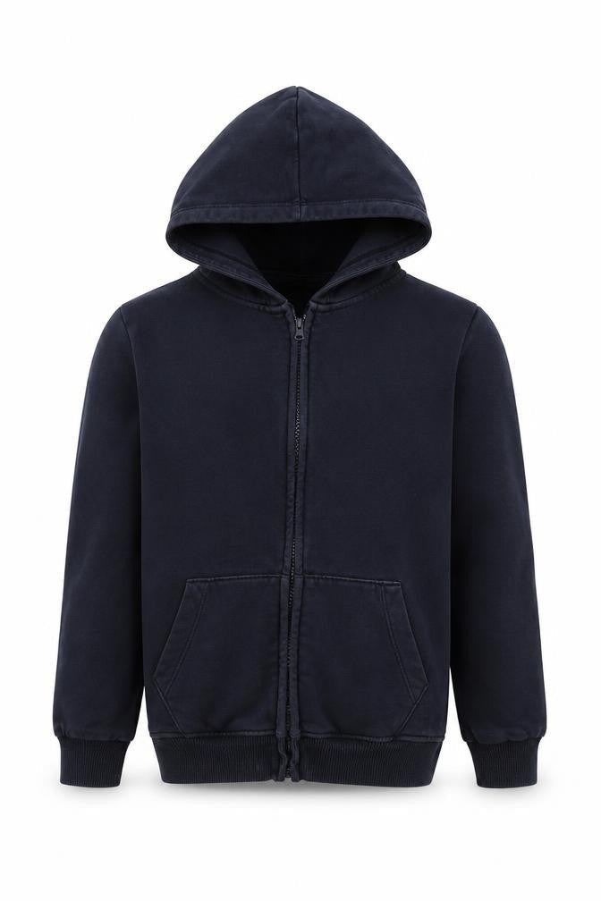 TU Girls Blue  Cotton Full Zip Hoodie Size 7 Years  Zip