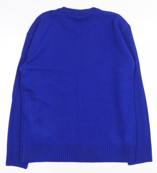 Pure and Natural Womens Blue Crew Neck  Acrylic Pullover Jumper Size M   - M/L