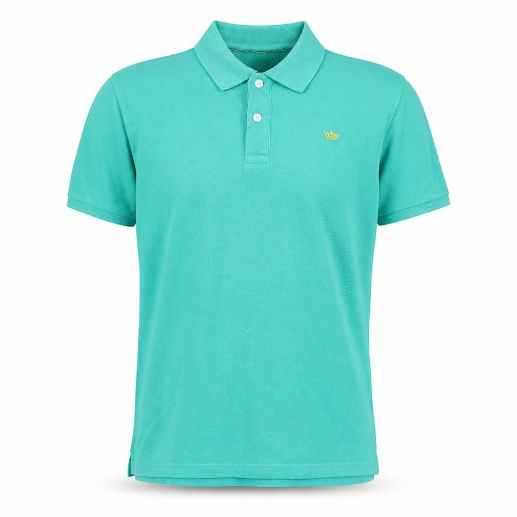 Industrialize Mens Green  Cotton  Polo Size M Collared Button
