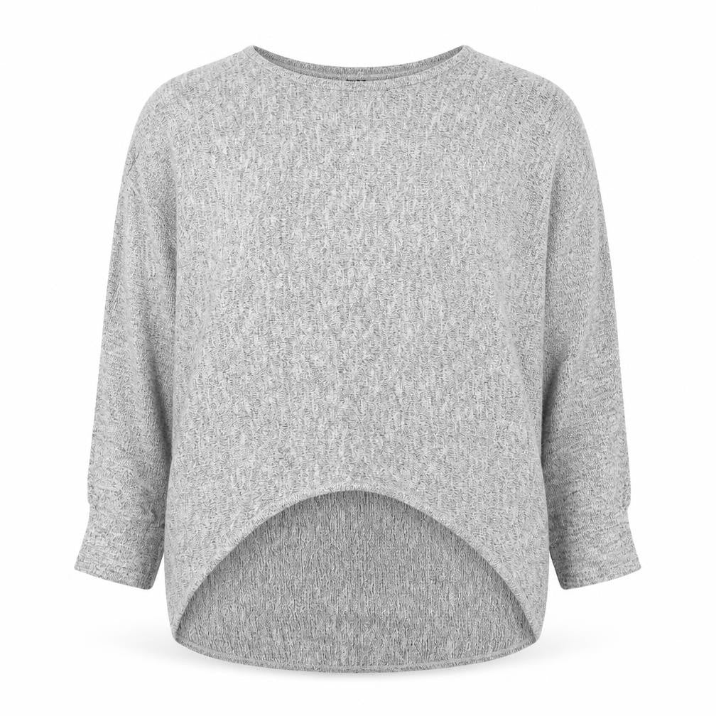 Izabel London Womens Grey Round Neck  Polyester Pullover Jumper Size 8