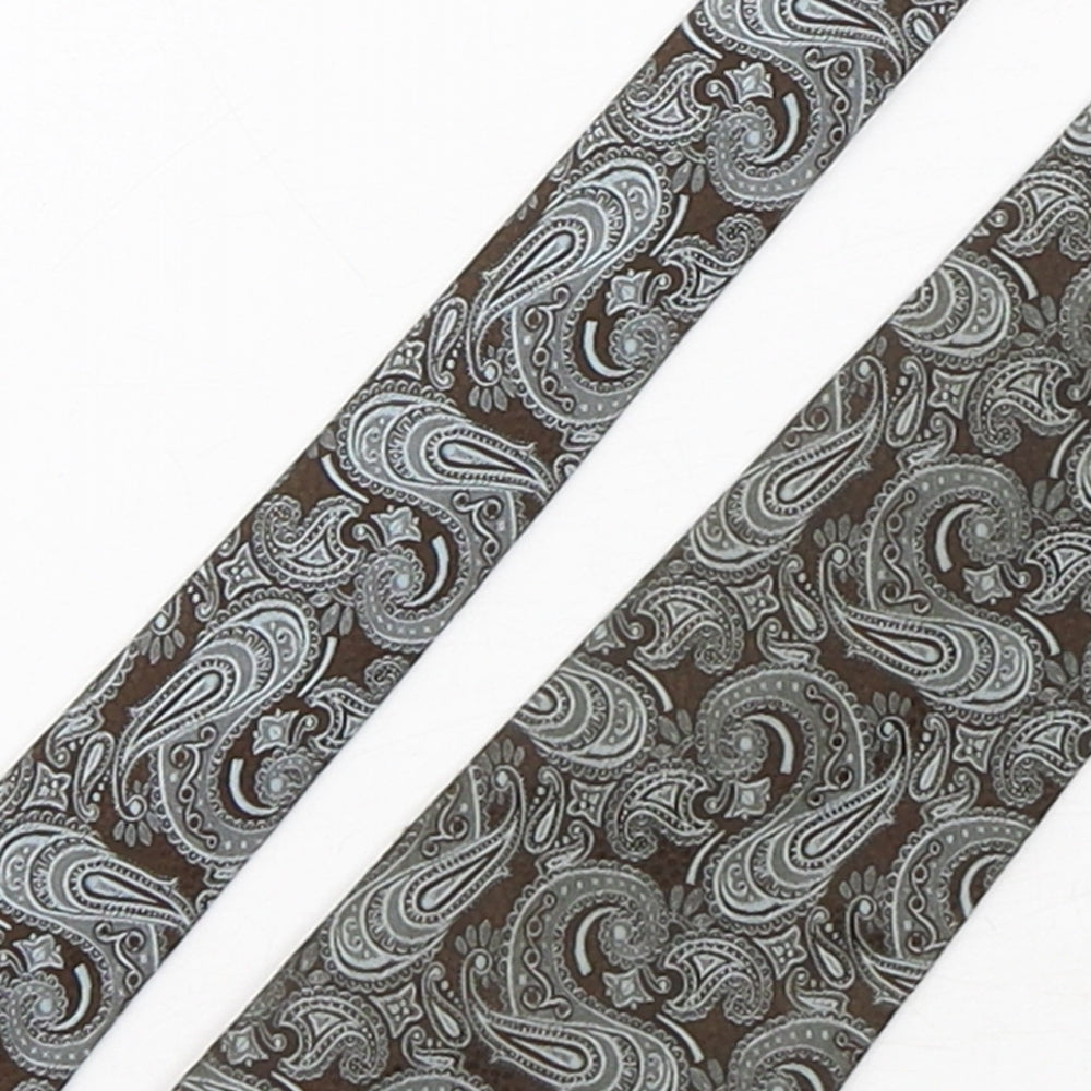 StMichael Mens Multicoloured Paisley Polyester Pointed Tie One Size