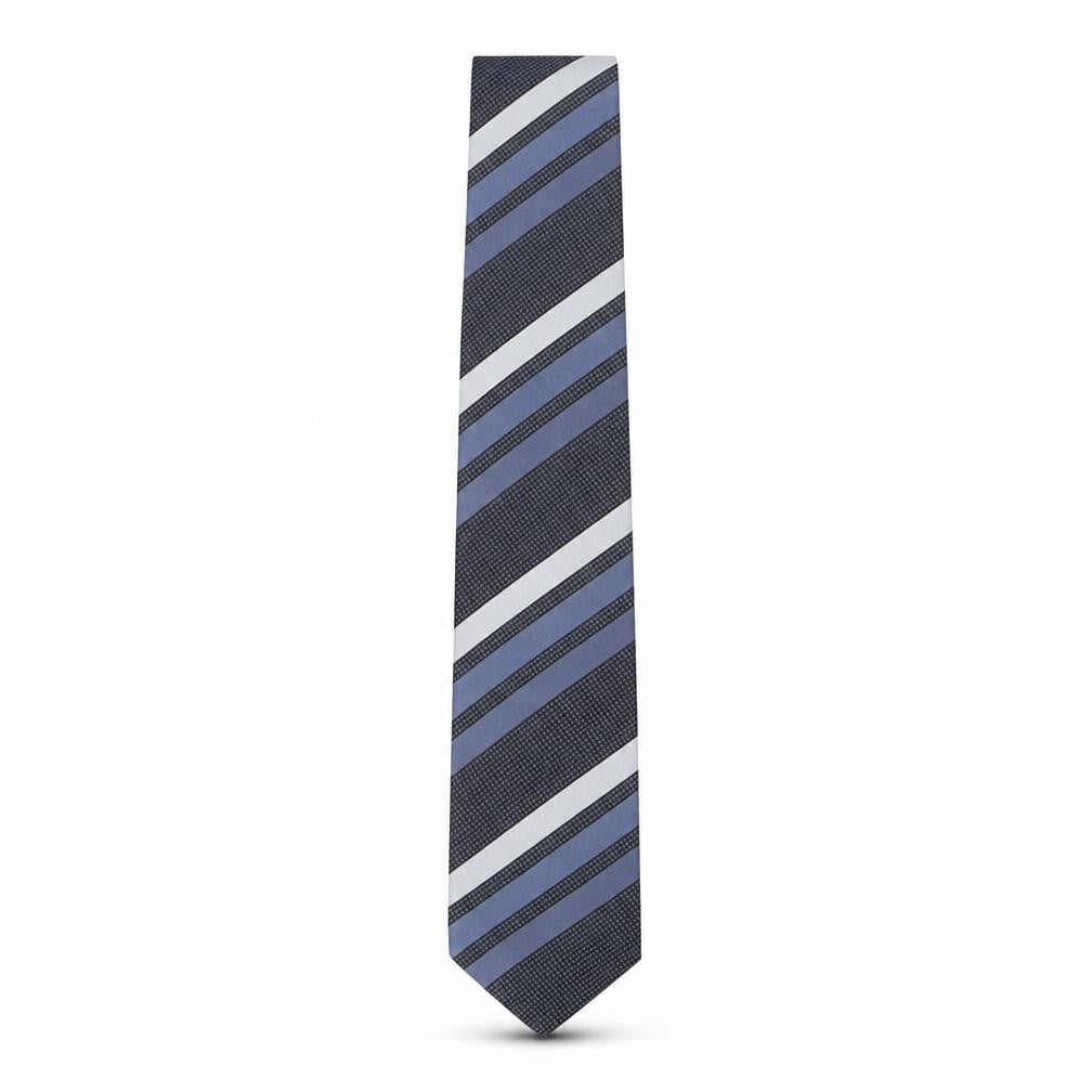 London Road Mens Multicoloured Striped Polyester Pointed Tie One Size
