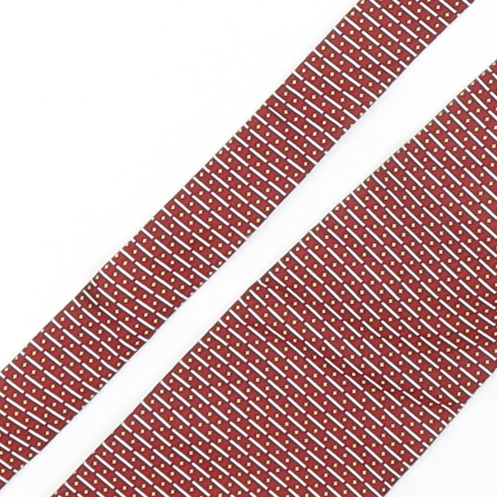 Laine Taylor Mens Multicoloured Geometric Silk Pointed Tie One Size