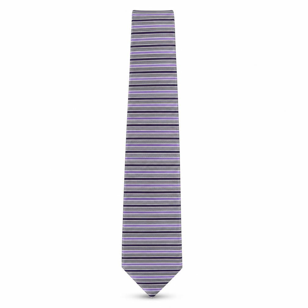 BHS Mens Multicoloured Striped Polyester Pointed Tie One Size