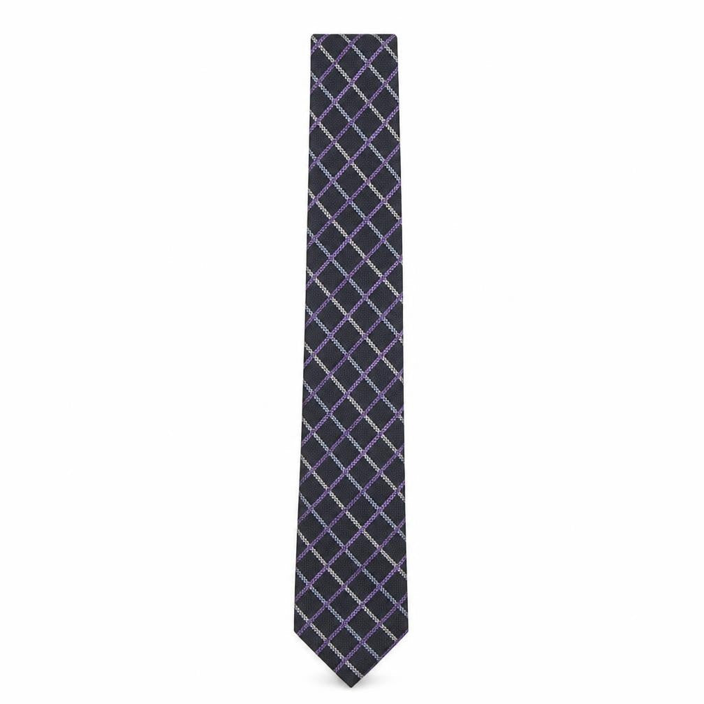 BHS Mens Multicoloured Plaids & Checks Polyester Pointed Tie One Size