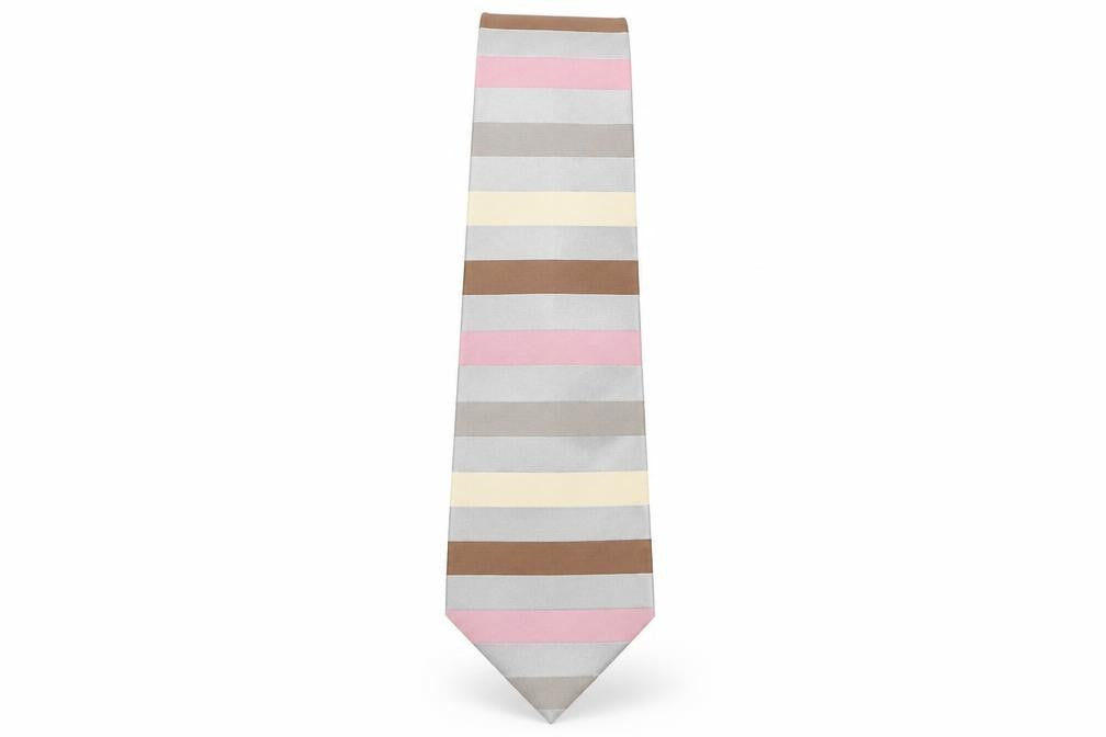NEXT Mens Multicoloured Striped Silk Pointed Tie One Size
