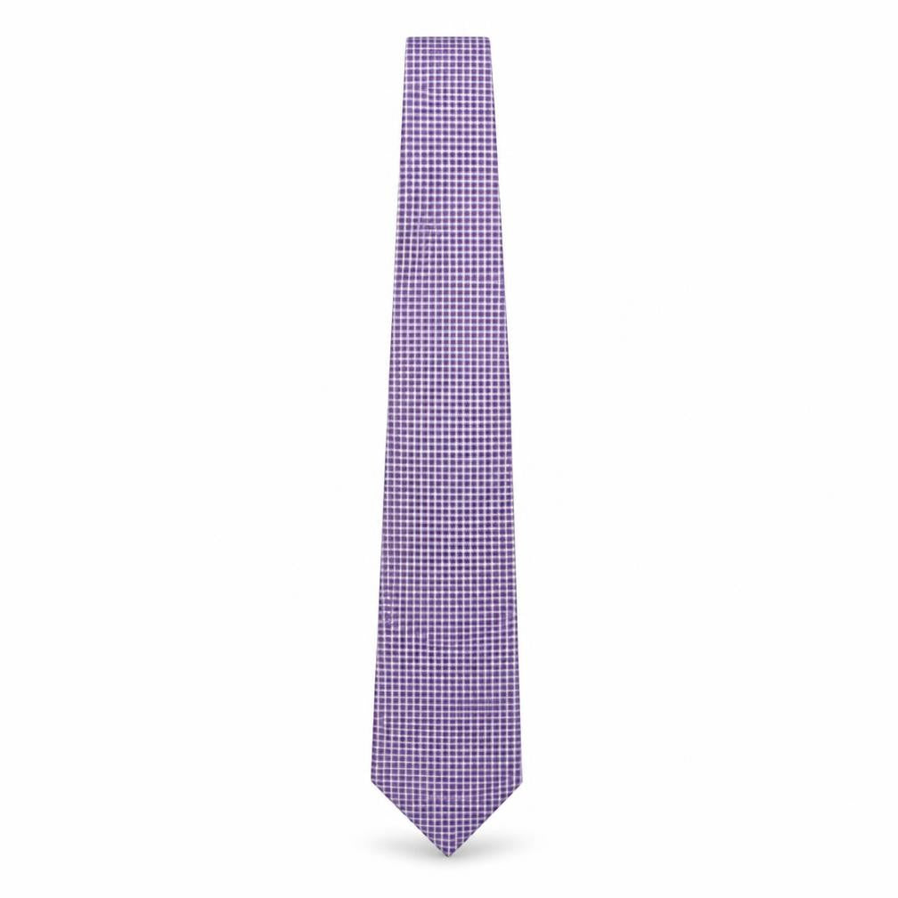 Marks and Spencer Mens Purple Plaids & Checks Polyester Pointed Tie One Size