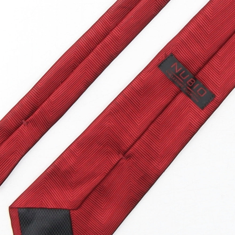 Nubio Mens Red  Polyester Pointed Tie One Size