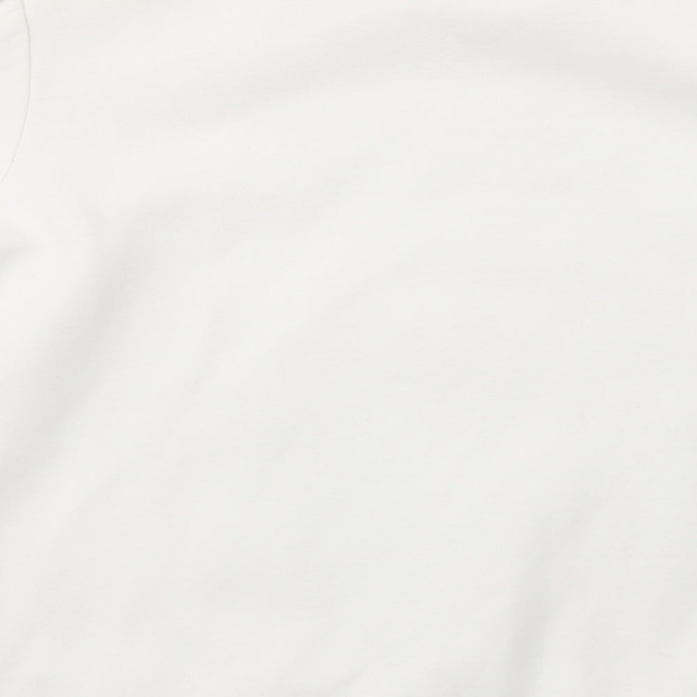 Savida Womens White  Cotton Pullover Sweatshirt Size S  Pullover