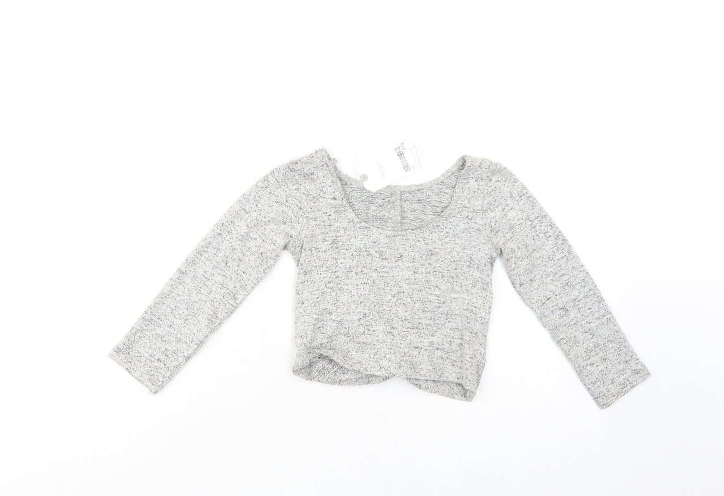 NEXT Girls Grey Boat Neck  Viscose Pullover Jumper Size 3 Years  Pullover