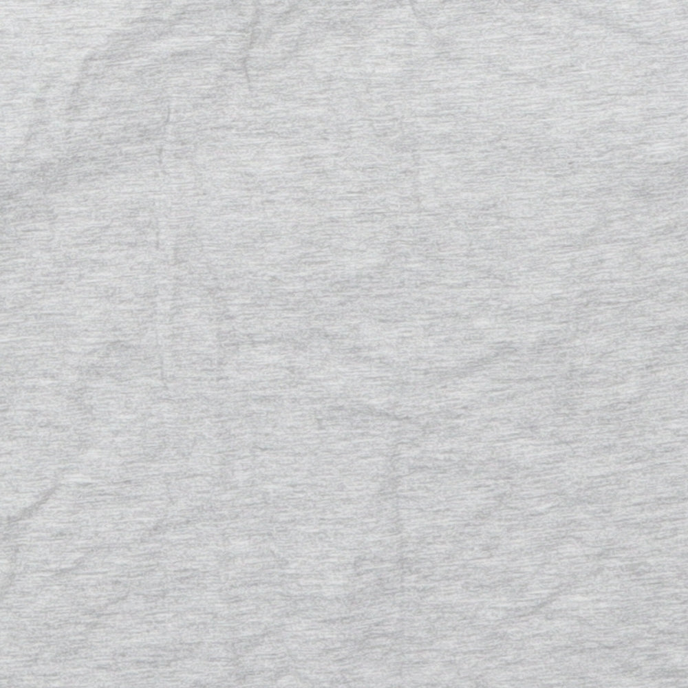 George Boys Grey  Cotton Basic T-Shirt Size 6-7 Years Crew Neck Pullover - Elephants