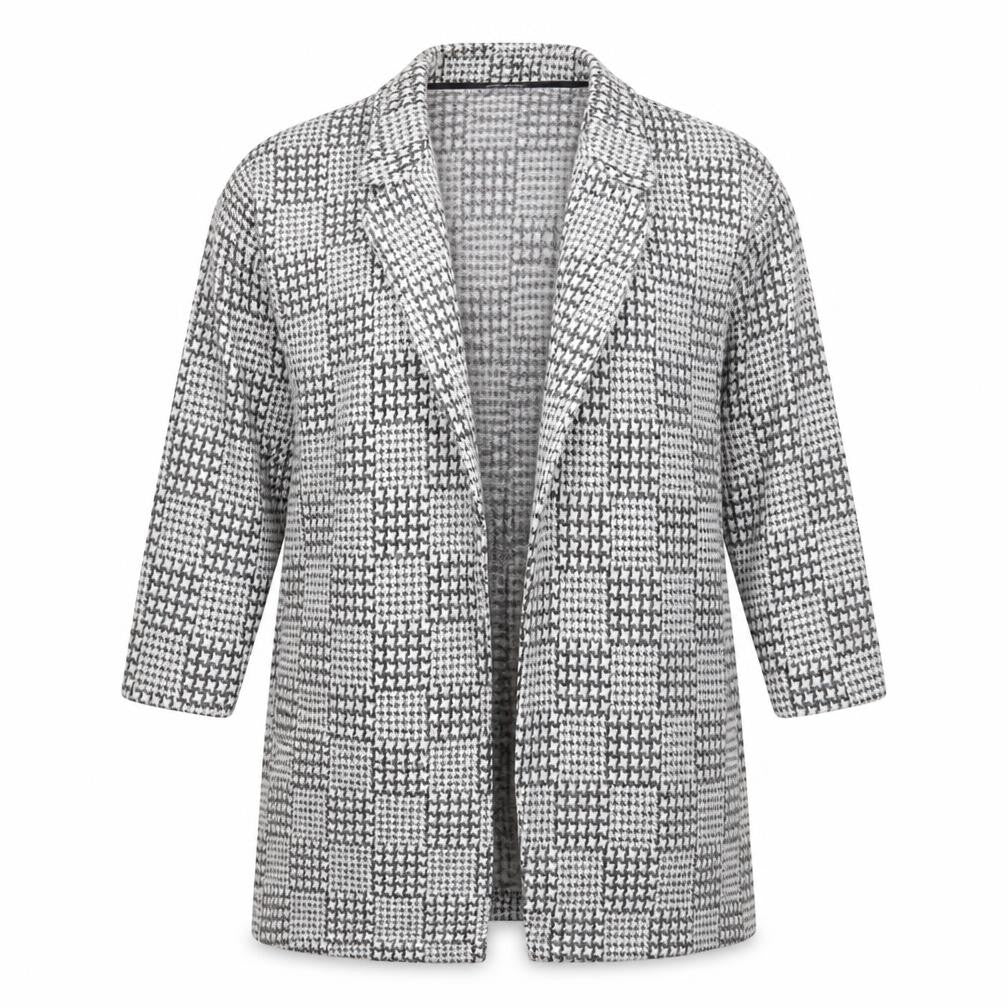 Marks & Spencer Womens Grey Geometric  Jacket Coatigan Size 16