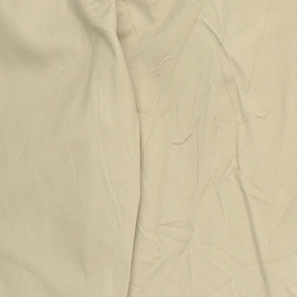 Gap Womens Beige  Cotton Trousers  Size 8 L25 in Regular Hook & Eye