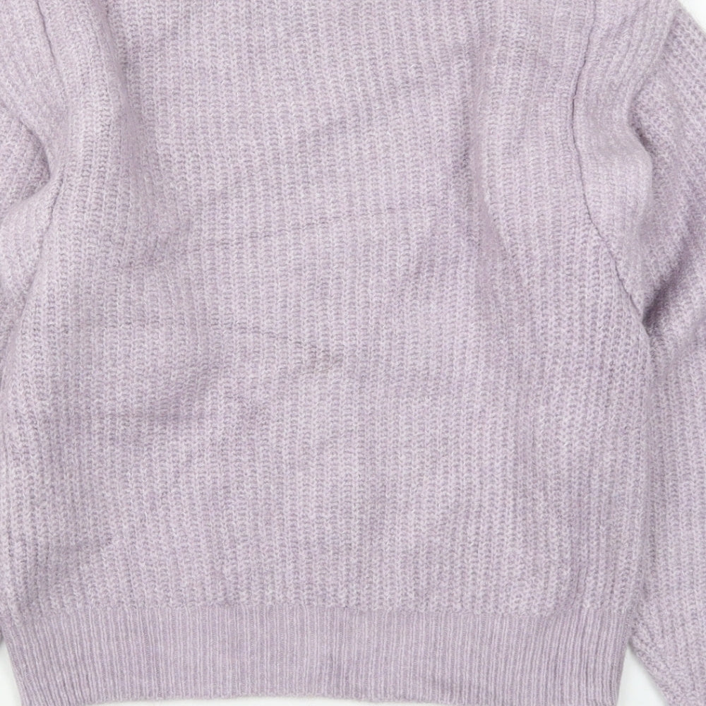 ASOS Womens Purple Crew Neck  Acrylic Pullover Jumper Size 6