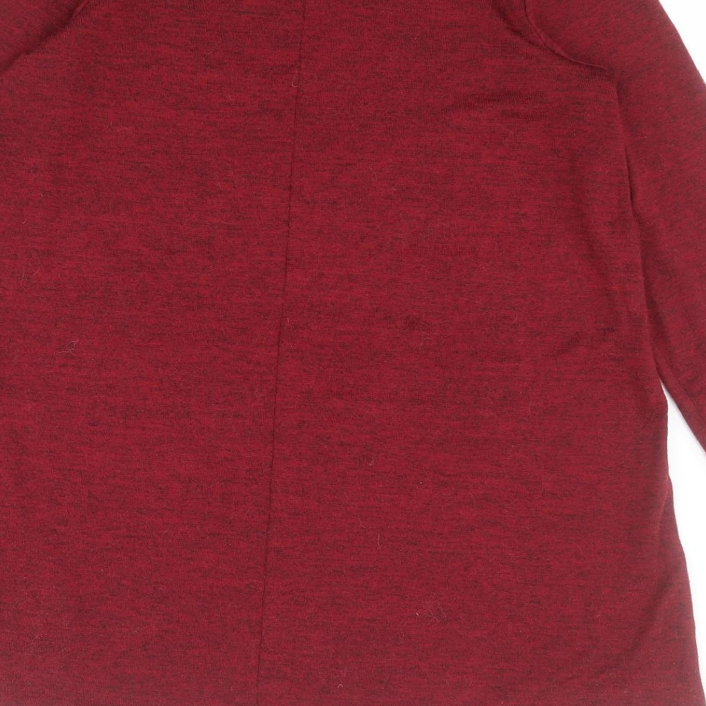 Boohoo Womens Red Round Neck  Polyester Pullover Jumper Size 12