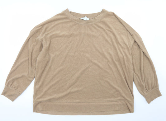 H&M Womens Brown  Polyester Pullover Sweatshirt Size L