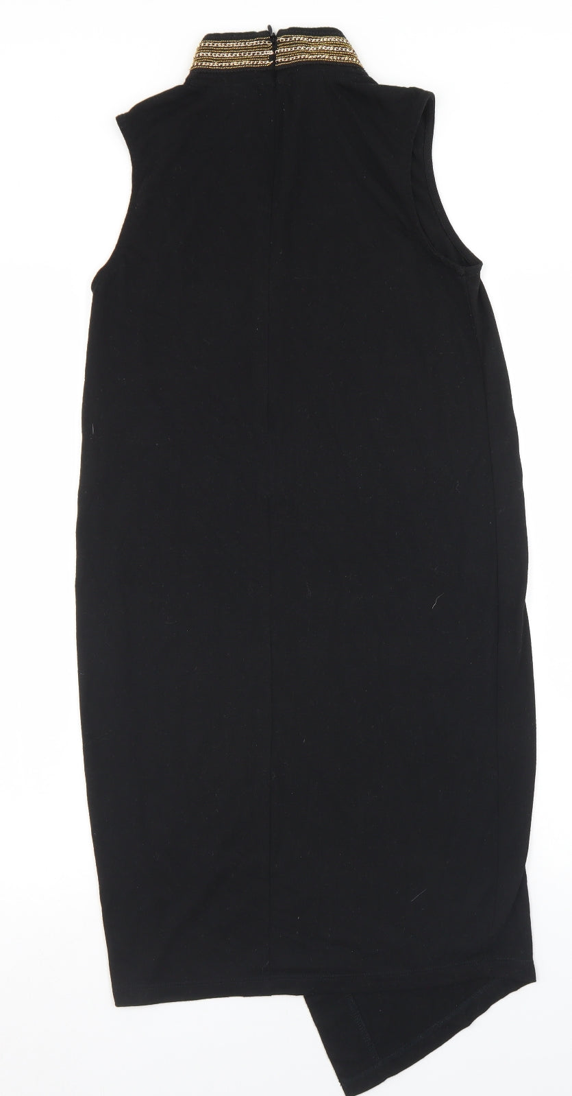 VERO MODA Womens Black  Polyester Tank Dress  Size S  Mock Neck Zip