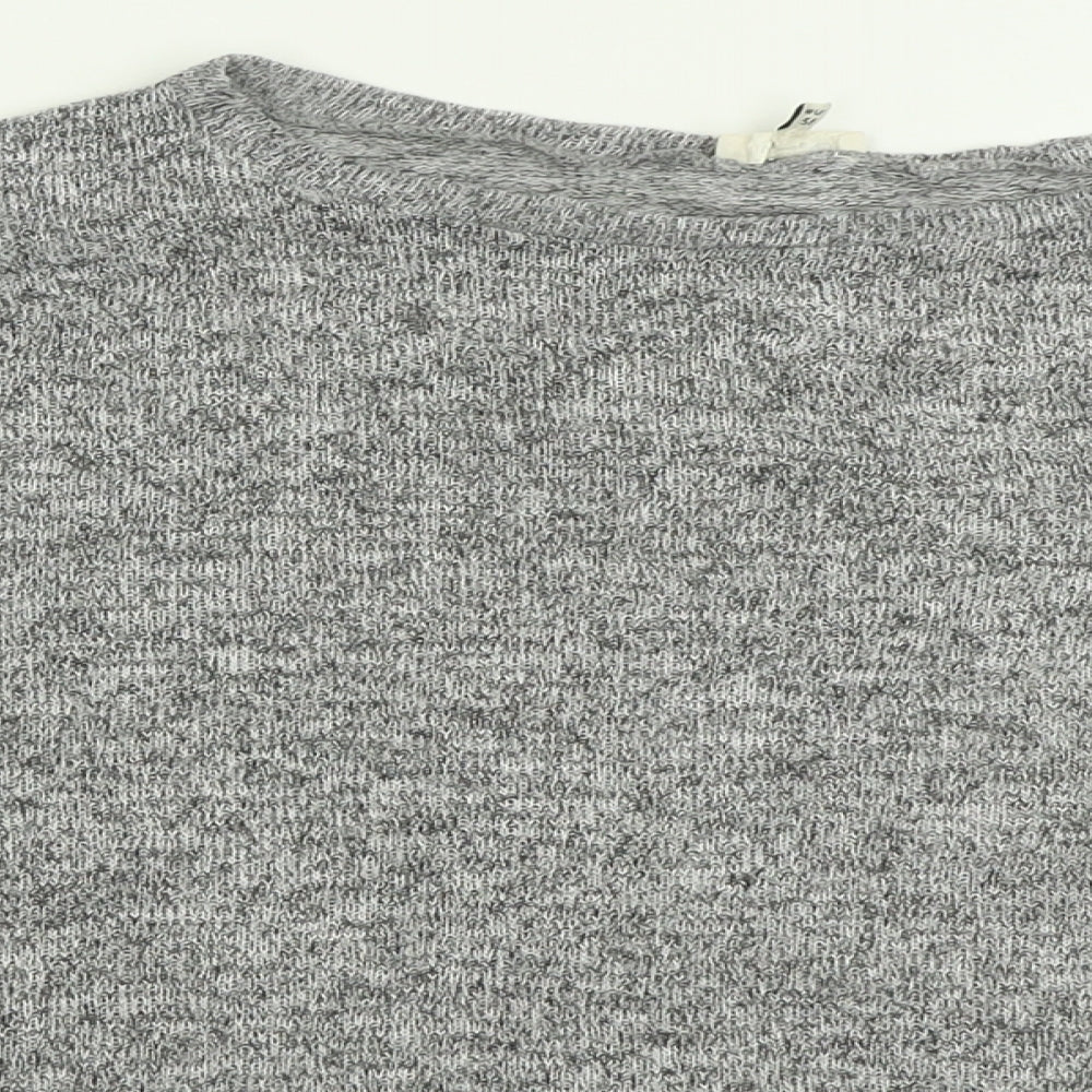 River Island Womens Grey Crew Neck  Polyester Pullover Jumper Size 12