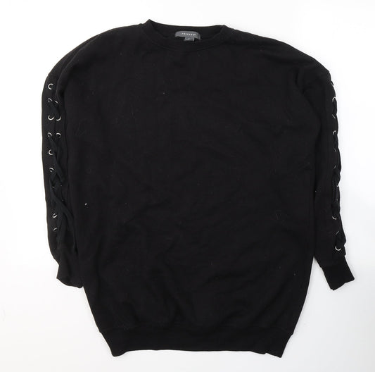 Primark Womens Black  Polyester Pullover Sweatshirt Size 10  Pullover