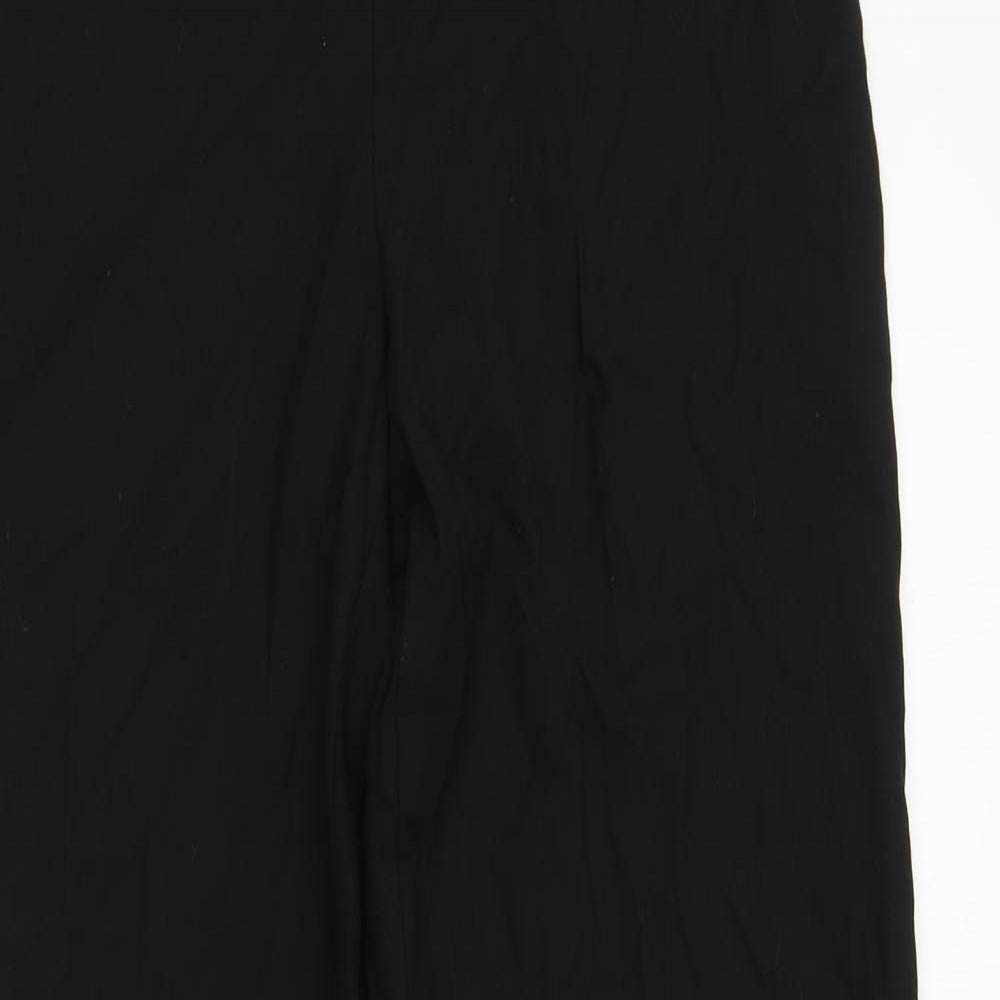 NEXT Womens Black  Polyester Trousers  Size 12 L29 in Regular Zip
