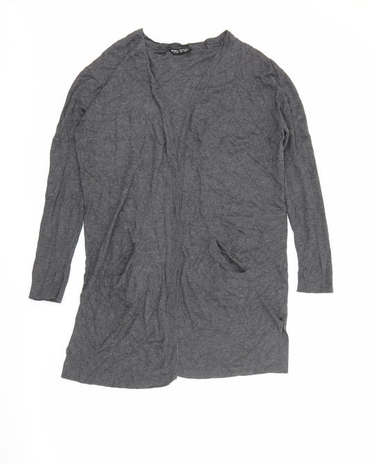 Select Womens Grey V-Neck  Viscose Cardigan Jumper Size 10
