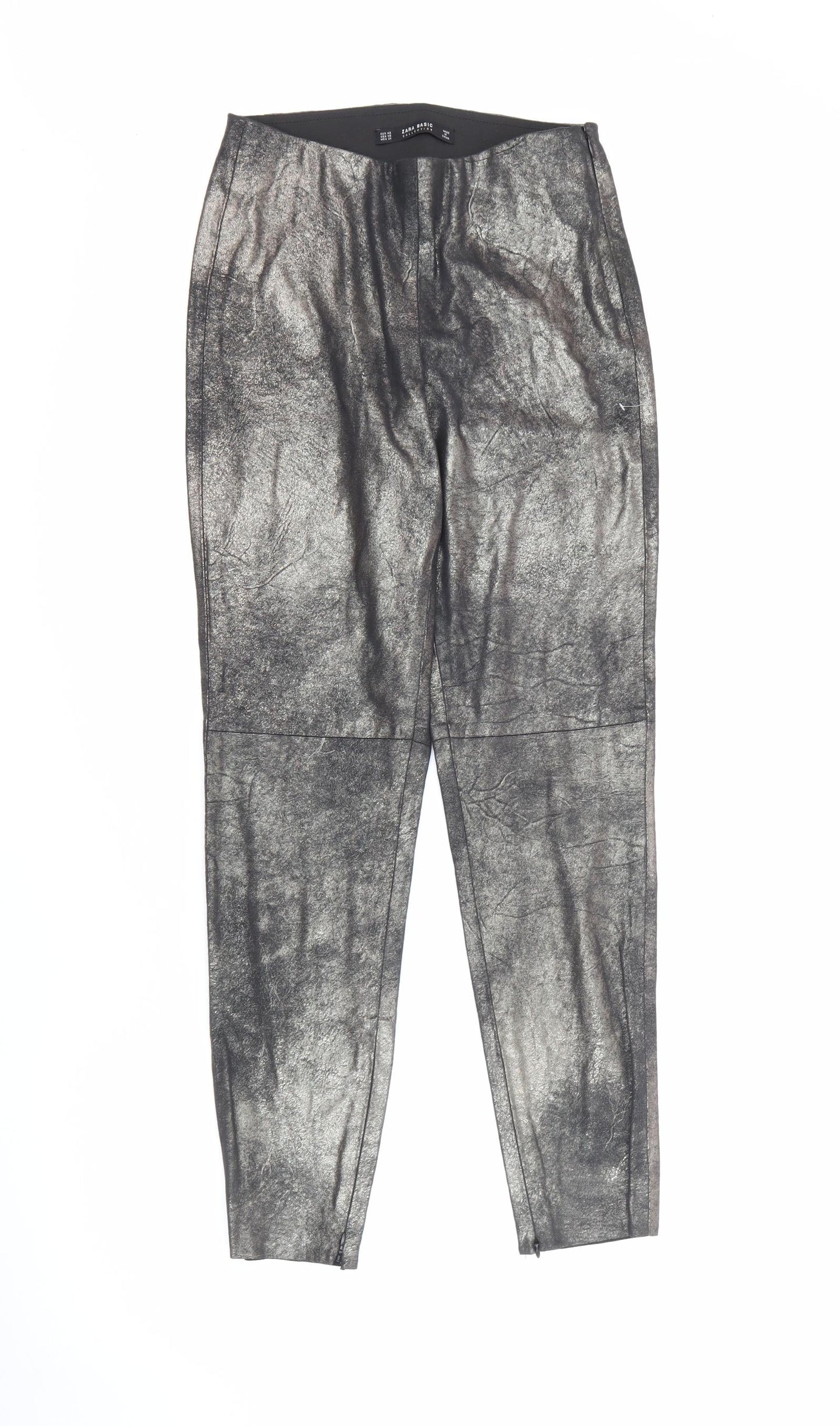 Zara Womens Gold  Polyester Pedal Pusher Leggings Size XS L27 in