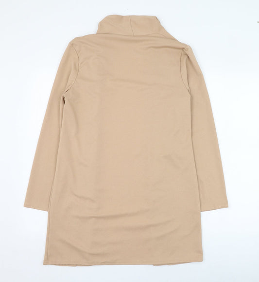 Boohoo Womens Brown Square Neck  Polyester Cardigan Jumper Size M