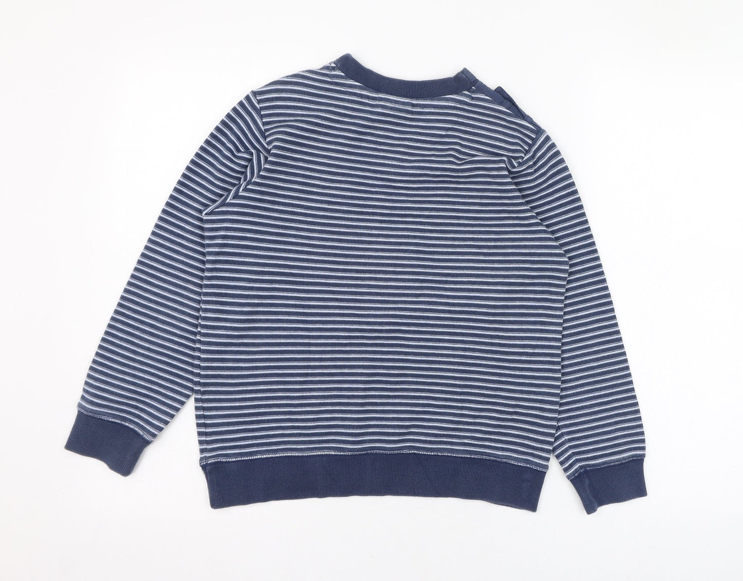 NEXT Boys Blue Striped Cotton Pullover Sweatshirt Size 10 Years  Pullover