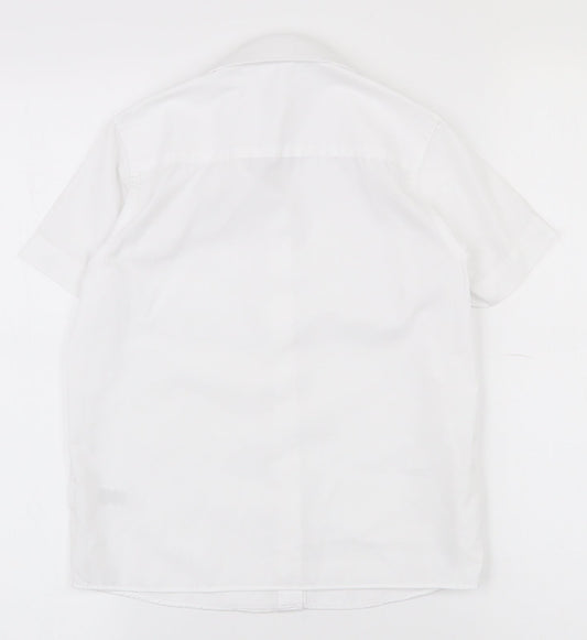 Dunnes Stores Girls White  Polyester Basic Button-Up Size 5-6 Years Collared Button - School wear