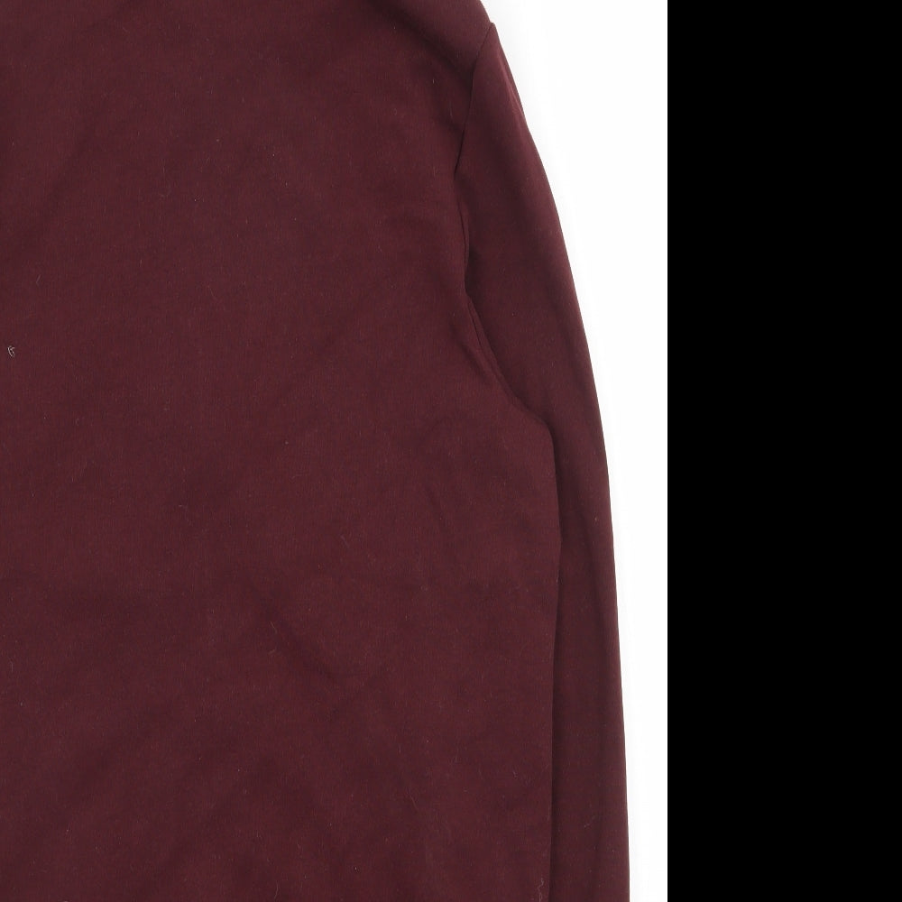 H&M Mens Red  Cotton Full Zip Hoodie Size S