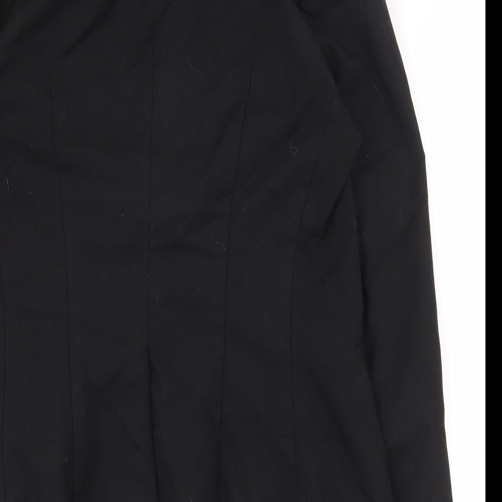 H&M Womens Black  Polyester Jacket Suit Jacket Size 10   - Shoulder Pads