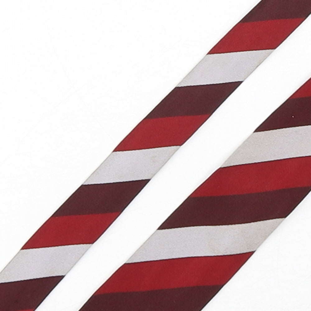 Prova Mens Multicoloured Striped Polyester Pointed Tie One Size