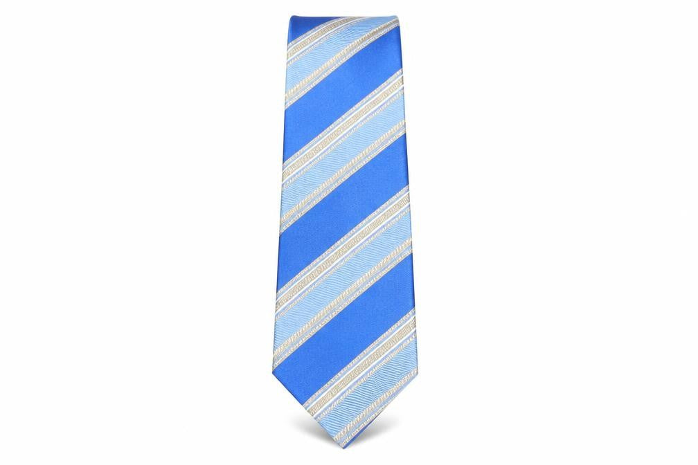 Sean John Mens Blue Striped Silk Pointed Tie One Size