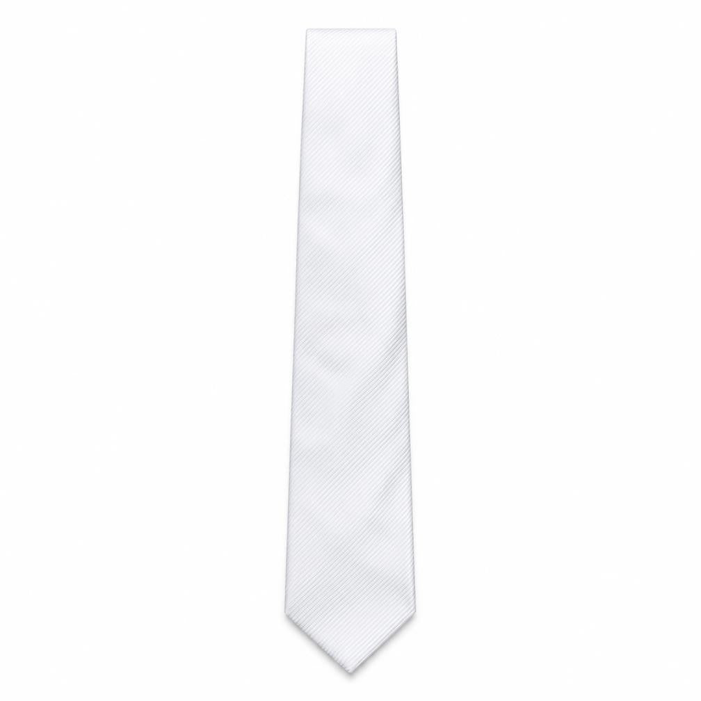 London Road Mens Silver Striped Polyester Pointed Tie One Size