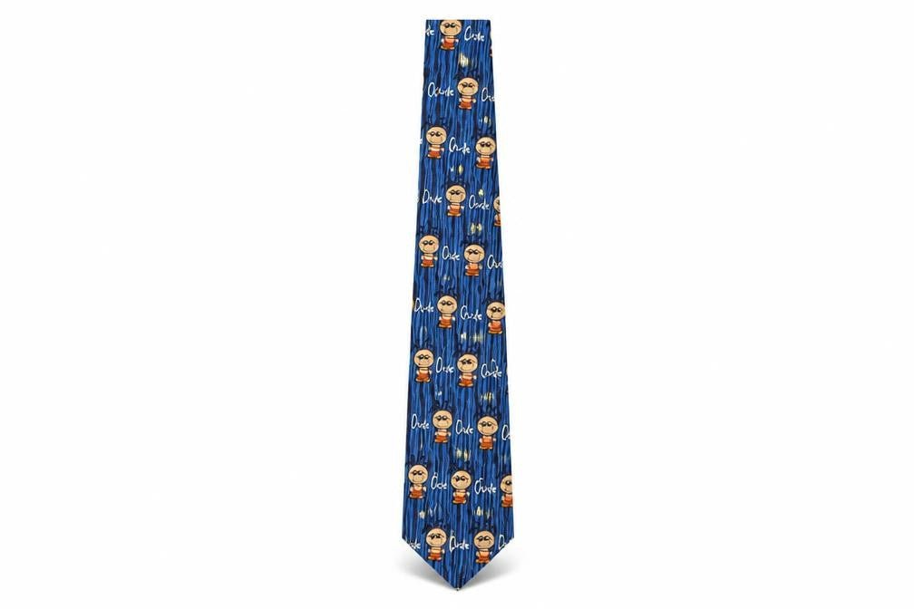 BubbleGum Mens Multicoloured Geometric Polyester Pointed Tie One Size - Cool Dude