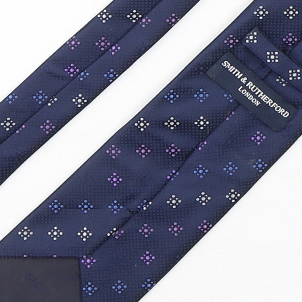 Smith & Rutherford Mens Multicoloured Geometric Silk Pointed Tie One Size