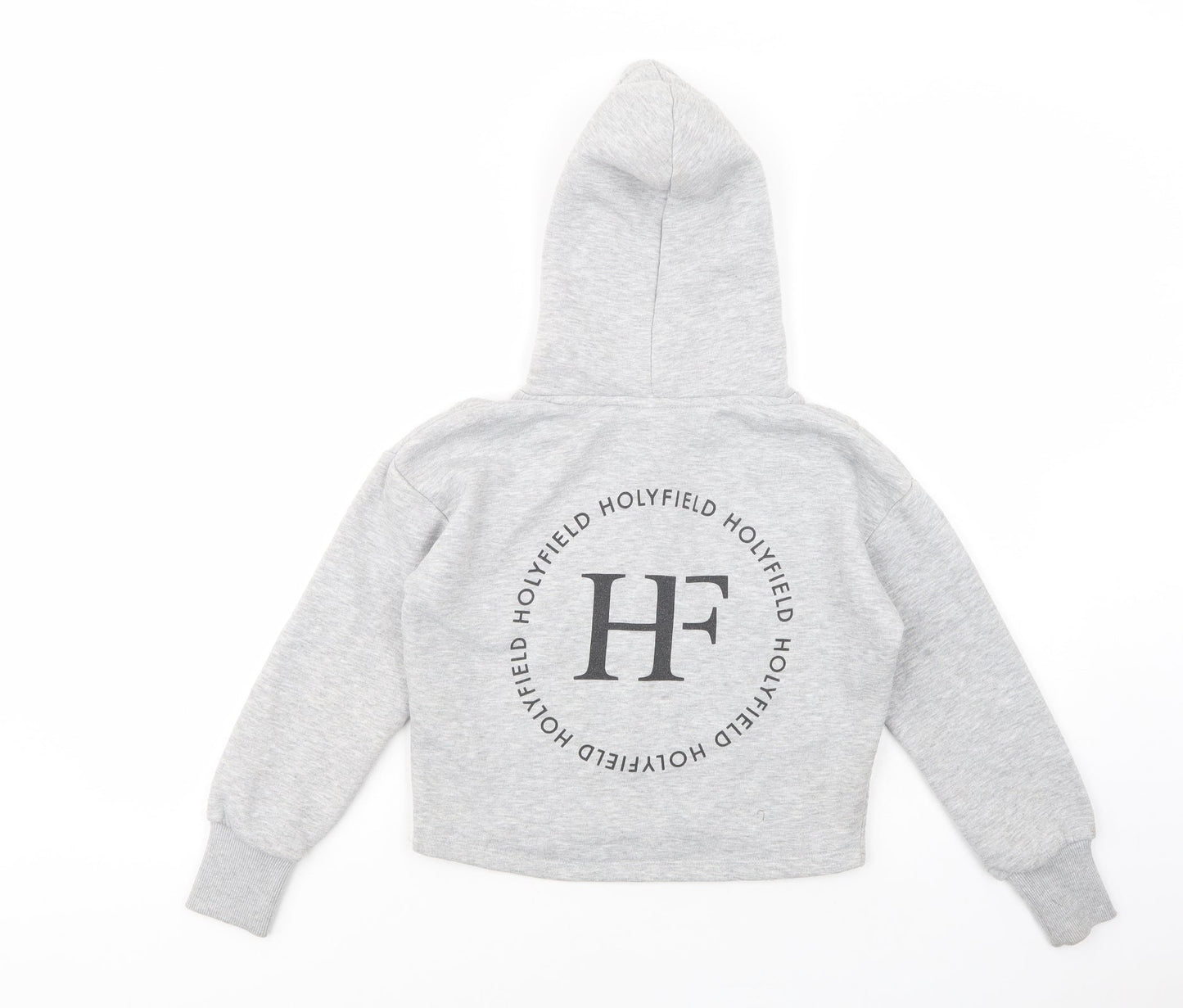 Holyfield Womens Grey  Polyester Pullover Hoodie Size 8  Pullover - Cropped