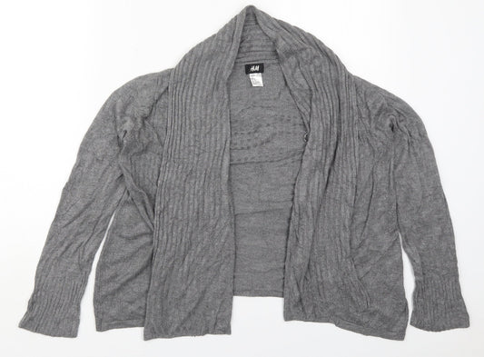 H&M Womens Black V-Neck  Viscose Cardigan Jumper Size M