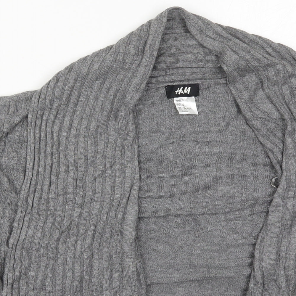 H&M Womens Black V-Neck  Viscose Cardigan Jumper Size M