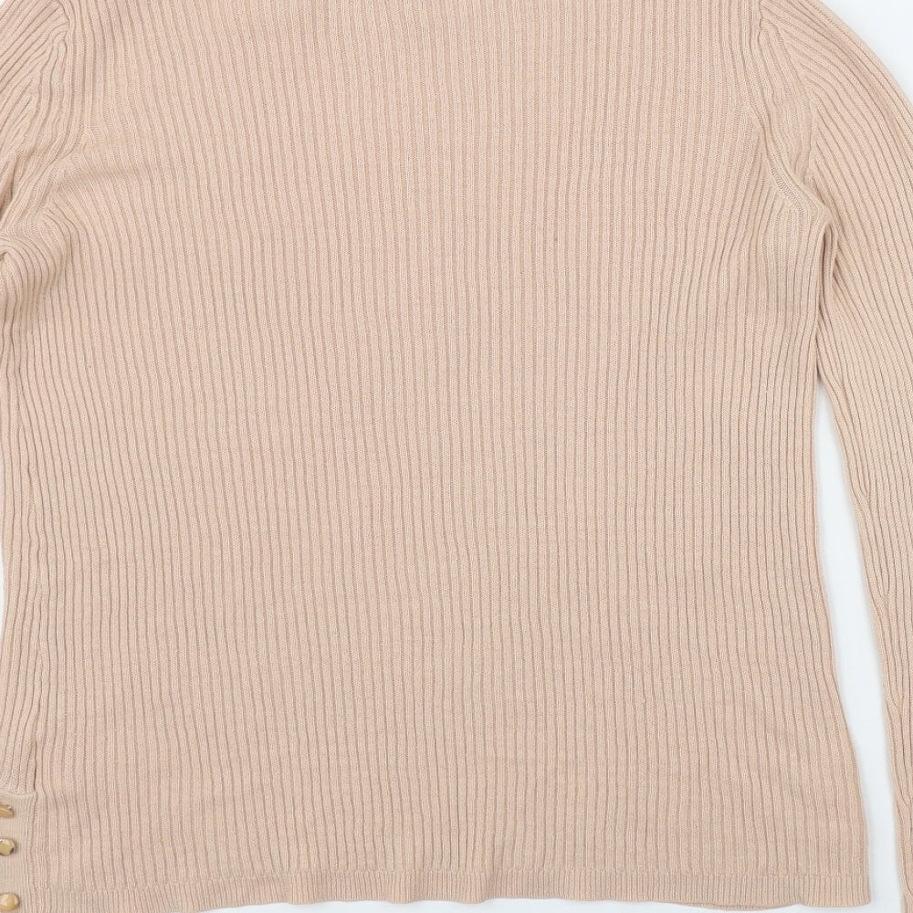 Dorothy Perkins Womens Pink Round Neck  Acrylic Pullover Jumper Size 12