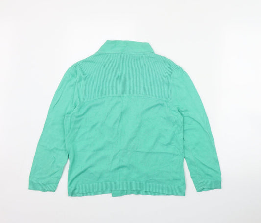 Wallis Womens Green V-Neck  Polyester Cardigan Jumper Size M