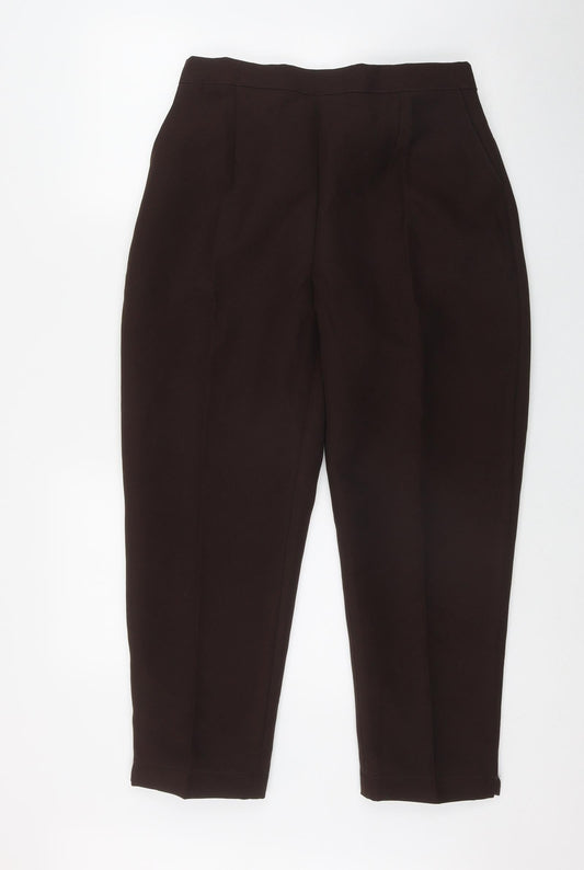 Preworn Womens Brown  Polyester Trousers  Size 16 L25 in Regular