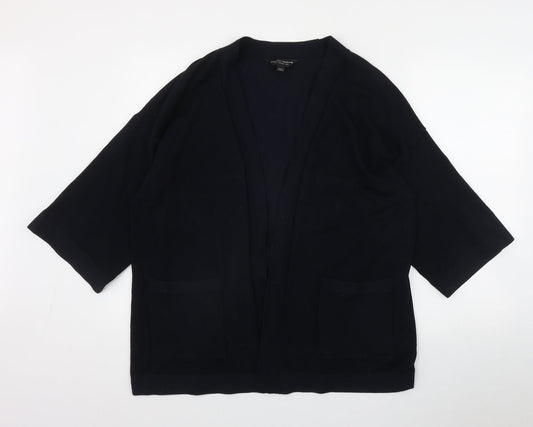 Dorothy Perkins Womens Blue V-Neck  Viscose Cardigan Jumper Size 14