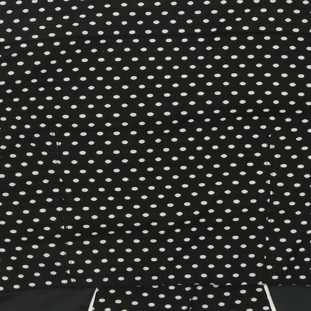Marks and Spencer Womens Black Polka Dot  Jacket Blazer Size 10  Button
