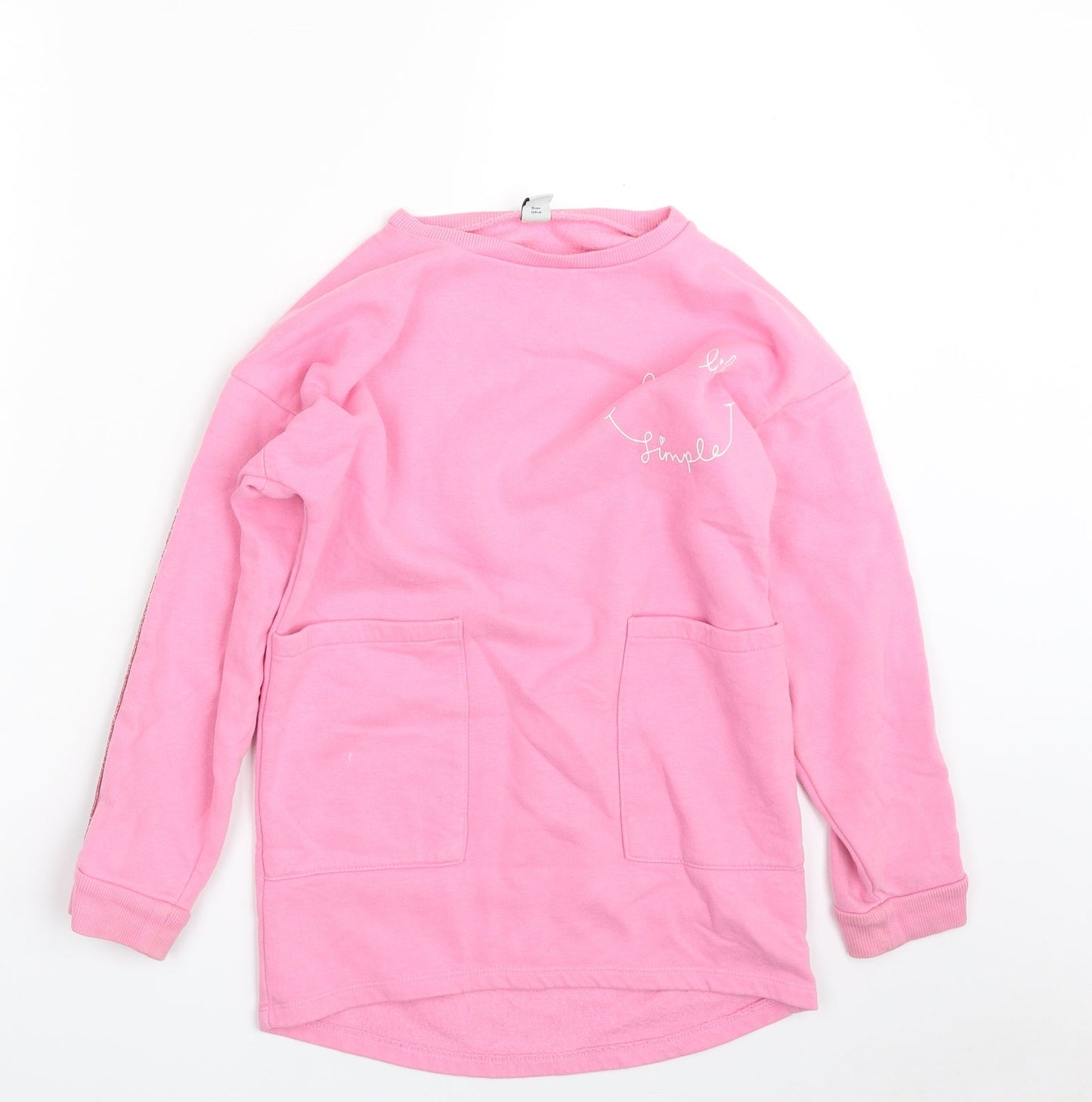 TU Girls Pink  Cotton Pullover Sweatshirt Size 9 Years  Pullover - Keep Life Simple