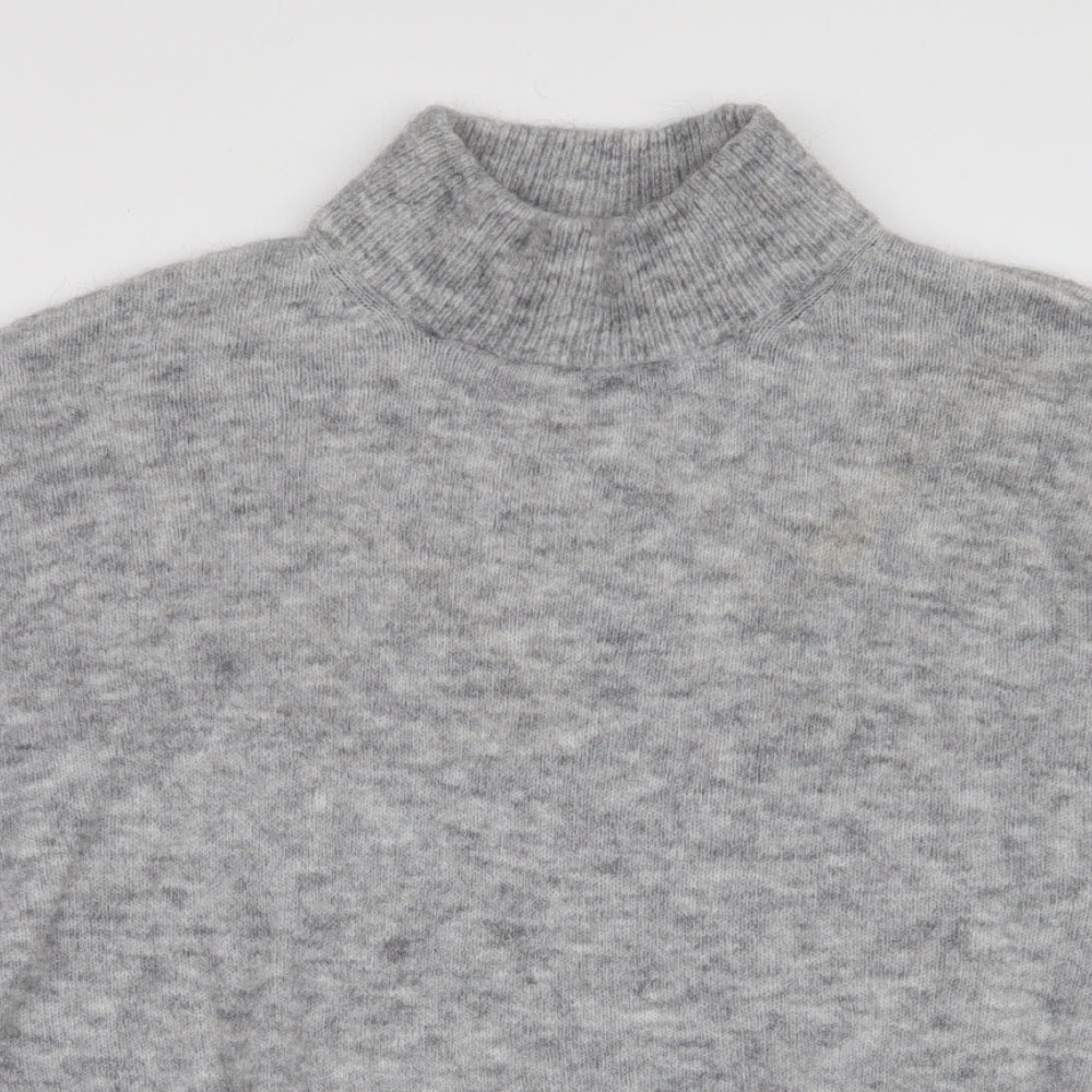 H&M Womens Grey High Neck  Polyamide Pullover Jumper Size S