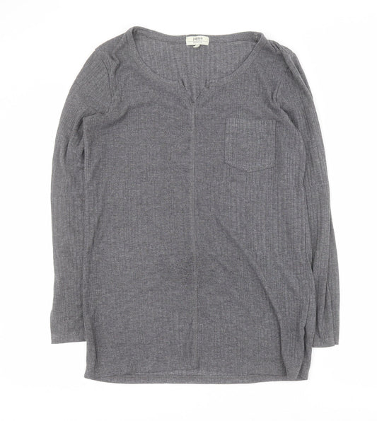 Matalan Womens Grey Round Neck  Polyester Pullover Jumper Size 10