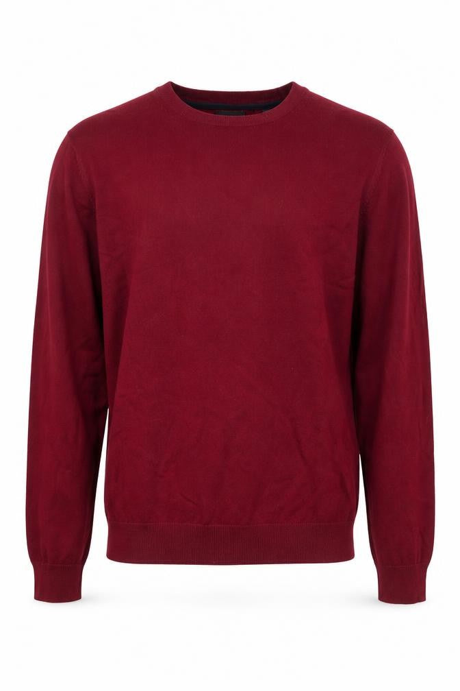 Burton Mens Red Round Neck  Cotton Pullover Jumper Size L